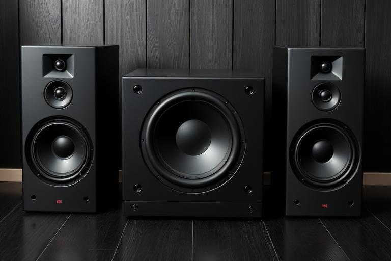 Professional subwoofer and speakers